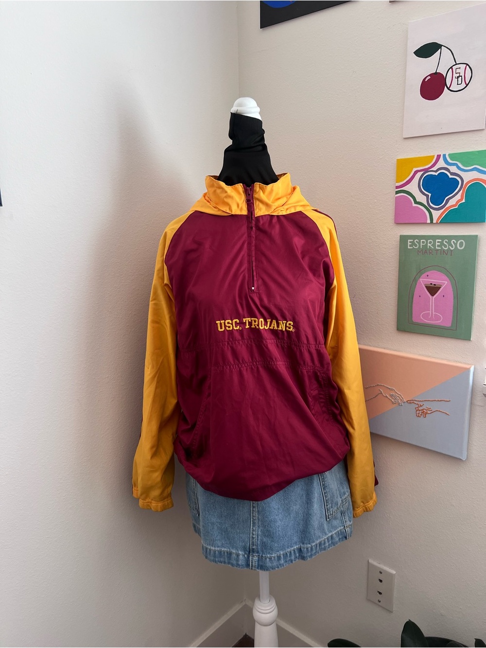 USC Trojans Red Oak Sportswear Cardinal & Gold Hooded Windbreaker